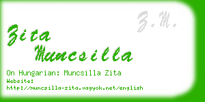 zita muncsilla business card